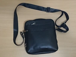Мужская кожаная сумка-мессенджер Tiding Bag A25-17622-3A Черная фото от покупателей 3