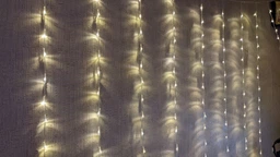 Светодиодная гирлянда Shine Lighting штора водопад 240LED 2*2 метра + коннектор Белая фото от покупателей 1