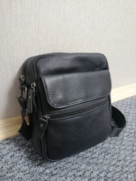 Сумка кросс-боди мужская кожаная Laras K101812-black Черная (ROZ6400018217) фото от покупателей 1
