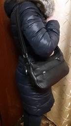 Сумка кросс-боди через плечо женская из натуральной кожи средняя Laras K10028a Черная (ROZ6400034396) фото от покупателей 9