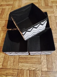 Короб для хранения Handy Home Zigzag черно-белый 30x40x25см (ZSH-05) фото от покупателей 1