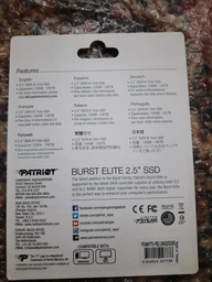 SSD диск 120GB Patriot Burst Elite 2.5 SATAIII TLC фото від покупців 1