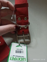 Нашийник Lucky Pet брезентовий подвійний зі шкірою чорний (4820224214801) фото від покупців 1