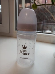 Бутылочка антиколиковая Canpol Babies Royal Baby с широким отверстием 240 мл Синяя (35/234_blu) фото от покупателей 2