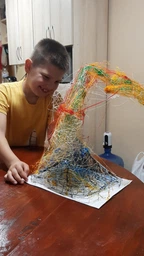 3D ручка MyRiwell 2 RP100B Розовая с разноцветным Эко Пластиком (79 метров), Трафаретами и светящимся пластиком фото от покупателей 3