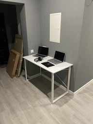 Компьютерный стол Ferrum-decor Дейв 75x100x60 белый ДСП Дуб Сан-Марино 16мм фото от покупателей 2