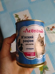 Упаковка вологого корму для котів Леопольд М'ясний раціон із птицею 360 г х 8 шт. (4820185490429-8) фото від покупців 1