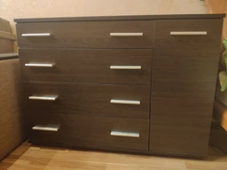 Комод для спальни Эверест с 4-мя ящиками К-3 100х38х73 венге темний + дуб молочний (EVR-2041)