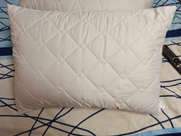 Подушка для сна Sleepingg Антиаллергенное волокно 50х70 Белая стеганый чехол (4820227283200) фото от покупателей 11