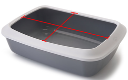 Лоток туалет з бортиком для котів Savic Iriz Nordic Litter Tray 42х31х12.5 см сіро-зелений (0263_0WMG)