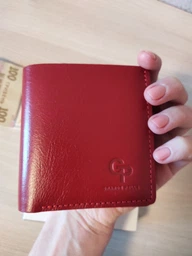 Портмоне женское GRANDE PELLE из натуральной кожи вертикальное с монетницей Красное 55699 фото от покупателей 3