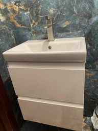 Тумба с умывальником CERSANIT Moduo Set B07 80x62x38см подвесная серая SZFZ1003826661