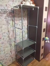 Напольная вешалка Supretto для одежды 175х55х37 см Серая (5936-0001) фото от покупателей 3