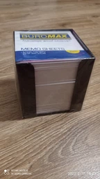 Бокс с белой бумагой Buromax 90х90х90 мм 1000л дымчатый (BM.2290-02)