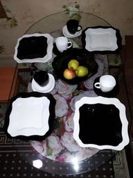 Чайний сервіз Luminarc CARINE White&Black з 12 предметів (D2371)