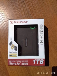 Жесткий диск Transcend StoreJet 25M3 1TB TS1TSJ25M3 2.5" USB 3.0 External фото от покупателей 14