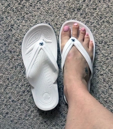 Тапочки CROCS Crocband™ Flip White 11033-100 36-37 фото від покупців 9