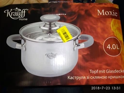 Кастрюля Krauff "Moxie" зі скляною кришкою 6.5 л фото від покупців 13