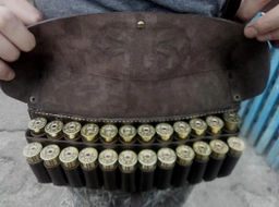Патронташ кожаный Медан двухрядный 12 к 24 патр. (2008) фото от покупателей 1