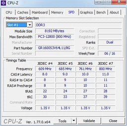 Пам'ять для ноутбука SO-DIMM DDR3 8 Gb (1600 MHz) GOODRAM (GR1600S3V64L11/8G)