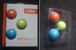 М'ячик-тренажер для кисті LiveUp Grip 4.5x6.5 см 3 шт (LS3311)