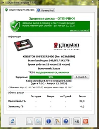 SSD диск Kingston HyperX Fury 240GB 2.5" SATAIII MLC (SHFS37A/240G) фото от покупателей 12