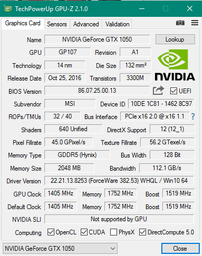Видеокарта MSI PCI-Ex GeForce GTX 1050 2GT OC 2GB GDDR5 (128bit) (1404/7008) (DVI, HDMI, DisplayPort) (GTX 1050 2GT OC) фото от покупателей 4