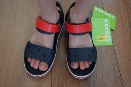 Детские сандалии Crocs Crocband Sandal Kids 23 темно-синий/красный 12856 фото от покупателей 5