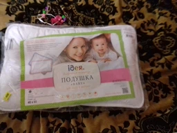 Подушка дитяча 40х60 у ліжечко PAPAELLA антиалергенна біла для немовлят плоска фото від покупців 13