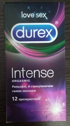 Презервативы латексные с силиконовой смазкой Durex Intense Orgasmic (рельефные со стимулирующим гелем-смазкой) 12 шт (5052197056037) фото от покупателей 1