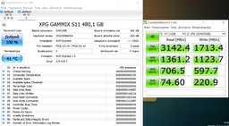 SSD диск ADATA XPG Gammix S11 480GB M.2 2280 PCIe 3.0 x4 3D NAND TLC (AGAMMIXS11-480GT-C) фото от покупателей 1