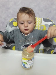 Упаковка фруктового пюре с творогом Hame Яблоко и персик с 6 месяцев 190 г х 10 шт (8595139703806) фото от покупателей 3
