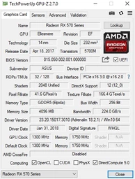 Видеокарта Asus PCI-Ex Radeon RX570 ROG Strix OC 4GB GDDR5 (256bit) (1300/7000) (2 x DVI, HDMI, DisplayPort) (ROG-STRIX-RX570-O4G-GAMING) фото от покупателей 13