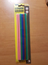 Стержни клеевые MASTERTOOL 7.2х200 мм 12 шт цветные 42-0159 фото от покупателей 3