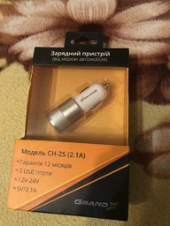 Автомобильное зарядное устройство Grand-X CH-25B USB 2.4 А 5V Black фото от покупателей 3