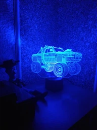 3D нічник подарункова нічна LED лампа світлодіодний світильник Автомобіль 4 з пультом ДК 16 кольорів адаптером на usb батарейках з акрилу для будинку спальні дитячої оригінальний романтичний подарунок хлопцю чоловіку 3DTOYSLAMP