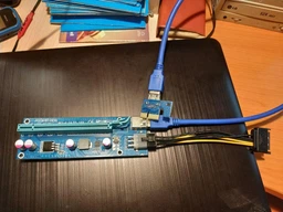 Адаптер-райзер Dynamode PCI-E x1 to 16x, 60 см USB 3.0 Cable SATA to 6Pin Power ver.006C (RX-riser-006c 6 pin) фото від покупців 5