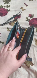 Жіночий вертикальний гаманець ST Leather з натуральної шкіри бордового кольору великий розмір (bg194fash33) фото від покупців 2