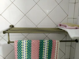 Полиця універсальна Qtap Liberty 600 мм з тримачем QTLIBANT1122 Antic Bronze