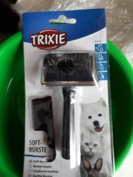 Пуходерка + расческа для ухода за шерстью и подшёрстком у котов Trixie 13 х 6 см (4011905023533) фото от покупателей 12