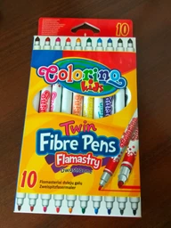 Фломастеры Colorino Fibre Pens двухсторонние 10 цветов 10 шт (13451PTR/1) фото от покупателей 1