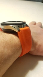 Силіконовий ремінець Watchbands для Samsung Gear S3 / Samsung Galaxy Watch 46mm Silver - зелений (WB001GREEN) фото від покупців 10