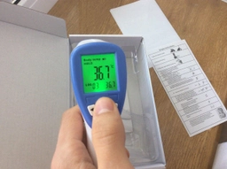 Безконтактний термометр Сертифікований DT 8809c Non-contact Pro 32°C ~ 42,5°C градусник безконтактний медичний Інфрачервоний для Тіла та Поверхностей з українською інструкцією Blue фото від покупців 3