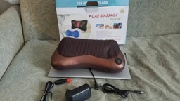 Роликова масажна подушка для спини та шиї Massage pillow з підігрівом фото від покупців 2