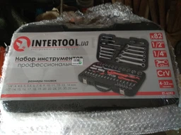Набор инструментов Intertool 82 предмета Тайвань Profi профессиональний набор ключей для дома автонабор с головками Интертул фото от покупателей 2