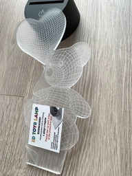 3D ночник подарочная ночная LED лампа светодиодный светильник Мишка с шариком с пультом ДУ 16 цветов адаптером на usb батарейках из акрила для дома спальни детской оригинальный романтический подарок девушке жене 3DTOYSLAMP фото от покупателей 6