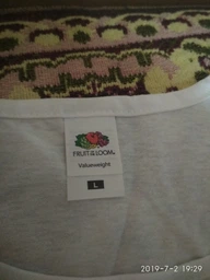 Футболка мужская Fruit of the Loom Valueweight baseball M Белый с голубым (0610260AWM) фото от покупателей 1