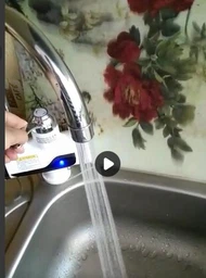 Проточный водонагреватель кран электрический с Led дисплеем Delimano White фото от покупателей 5
