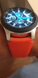 Силіконовий ремінець Watchbands для Samsung Gear S3 / Samsung Galaxy Watch 46mm Silver - зелений (WB001GREEN) фото від покупців 6