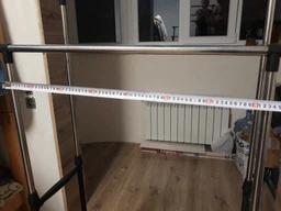 Стійка для одягу та взуття Double Pole Clothes Horse телескопічна вішалка фото від покупців 4